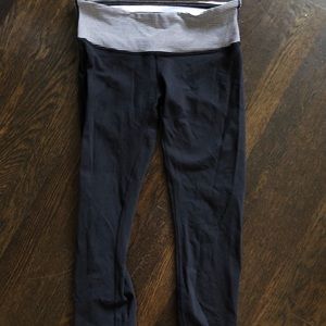 LuluLemon striped cropped leggings